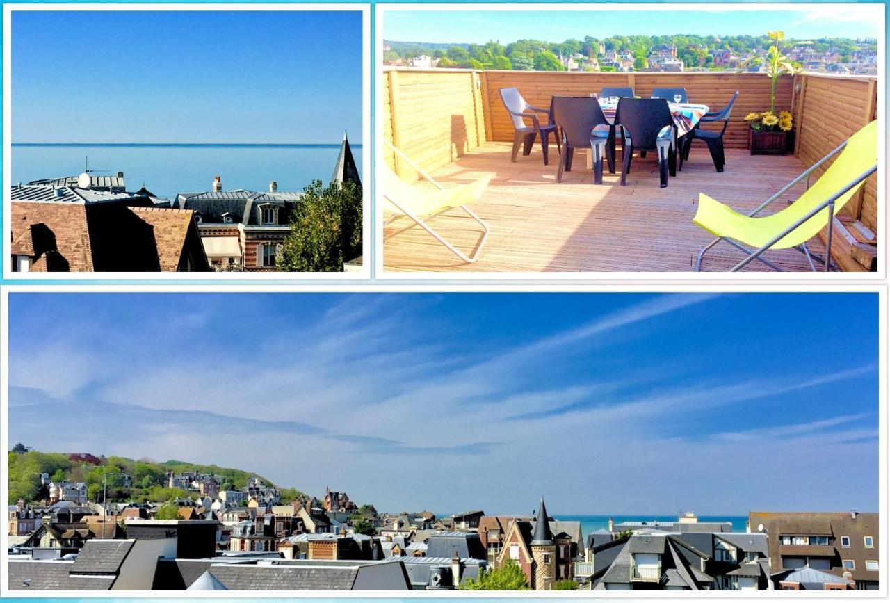 LA CLEF DES VILLES - Hyper centre - Grande Terrasse panoramique vue mer-plage à 50m- Box internet et Netflix Villers-sur-Mer Extérieur photo